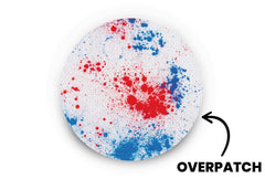 Patriot Paint Splash Patch for Freestyle Libre 3 diabetes CGMs and insulin pumps