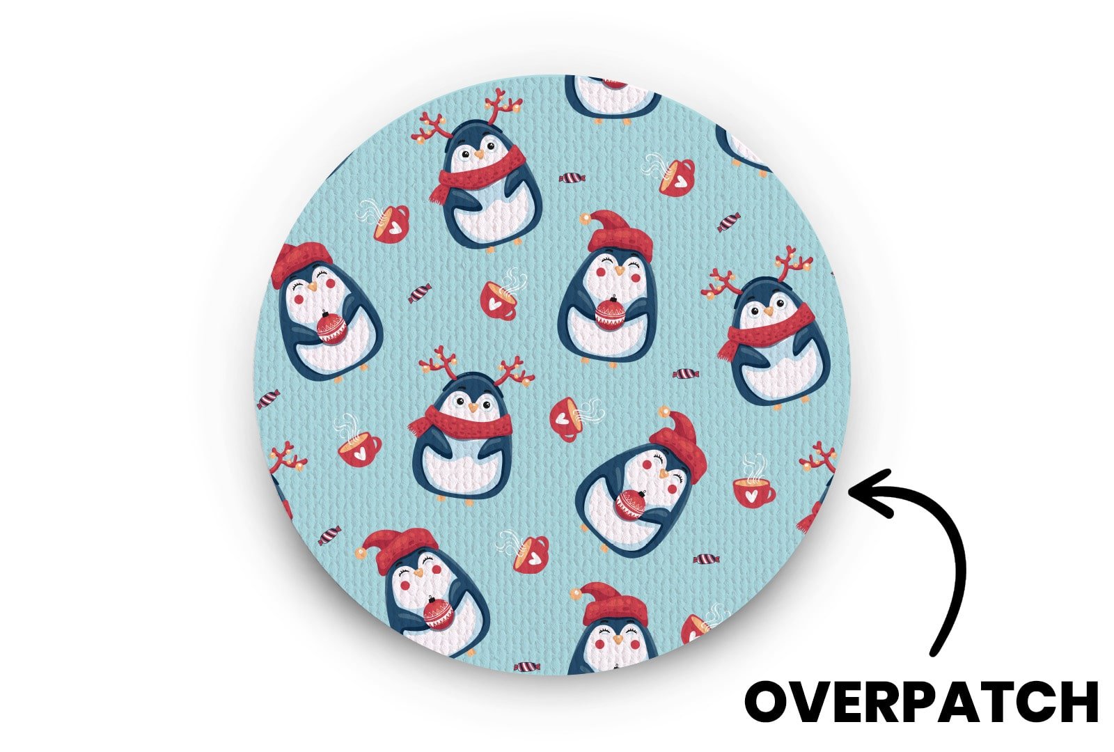 Penguins Patch for Freestyle Libre 3 diabetes CGMs and insulin pumps