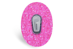 Pink Glitter Patch for Dexcom G6 / One diabetes supplies and insulin pumps