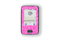 Pink Glitter Sticker - Dexcom G6 / One Receiver for diabetes supplies and insulin pumps