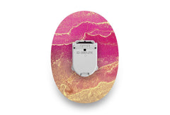 Pink Marble Patch for Glucomen Day diabetes supplies and insulin pumps