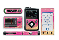 Pink Marble Sticker for Novopen 4, 5, 6, or Echo diabetes supplies and insulin pumps