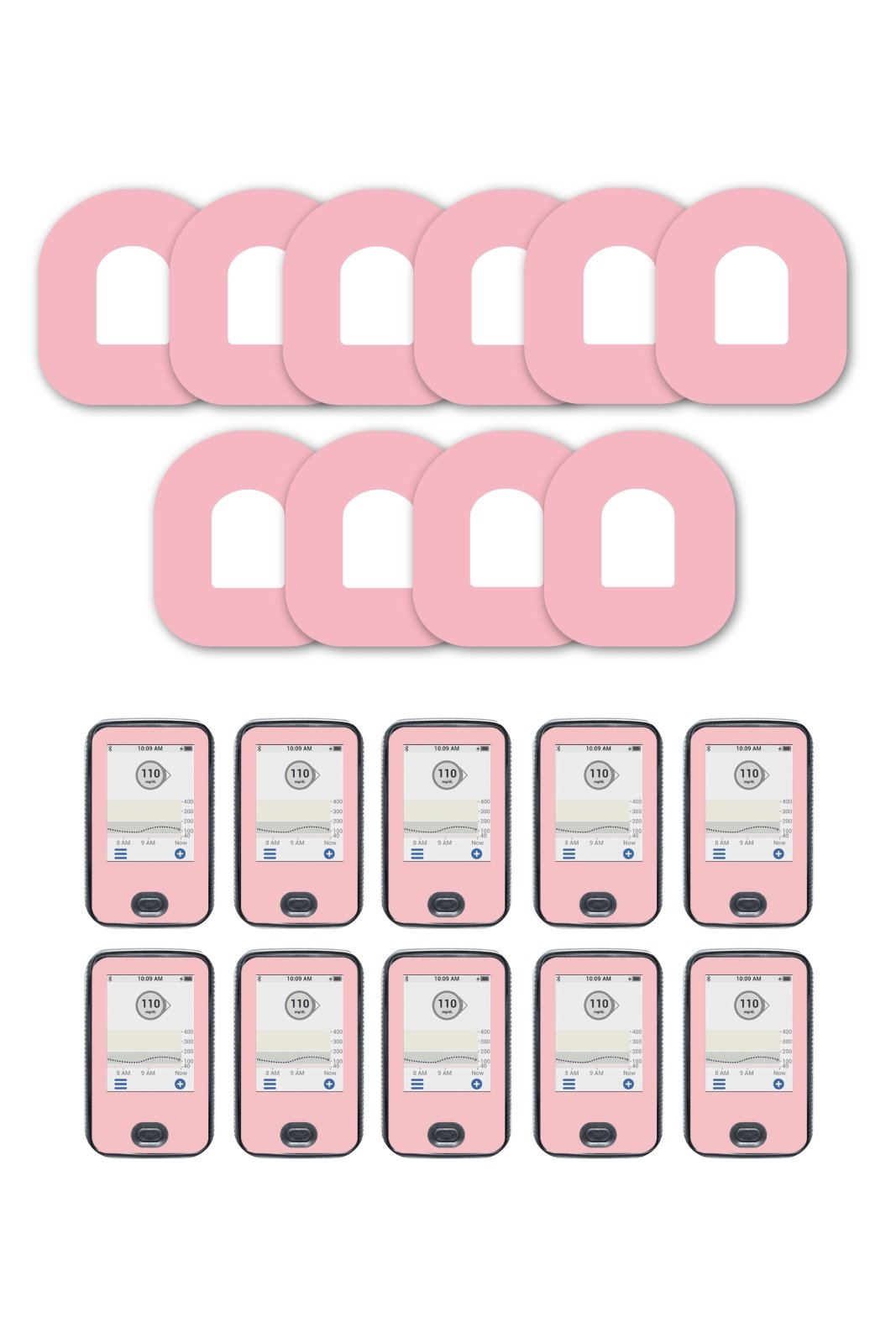Pink Pastel Patches Matching Set for Omnipod diabetes CGMs and insulin pumps
