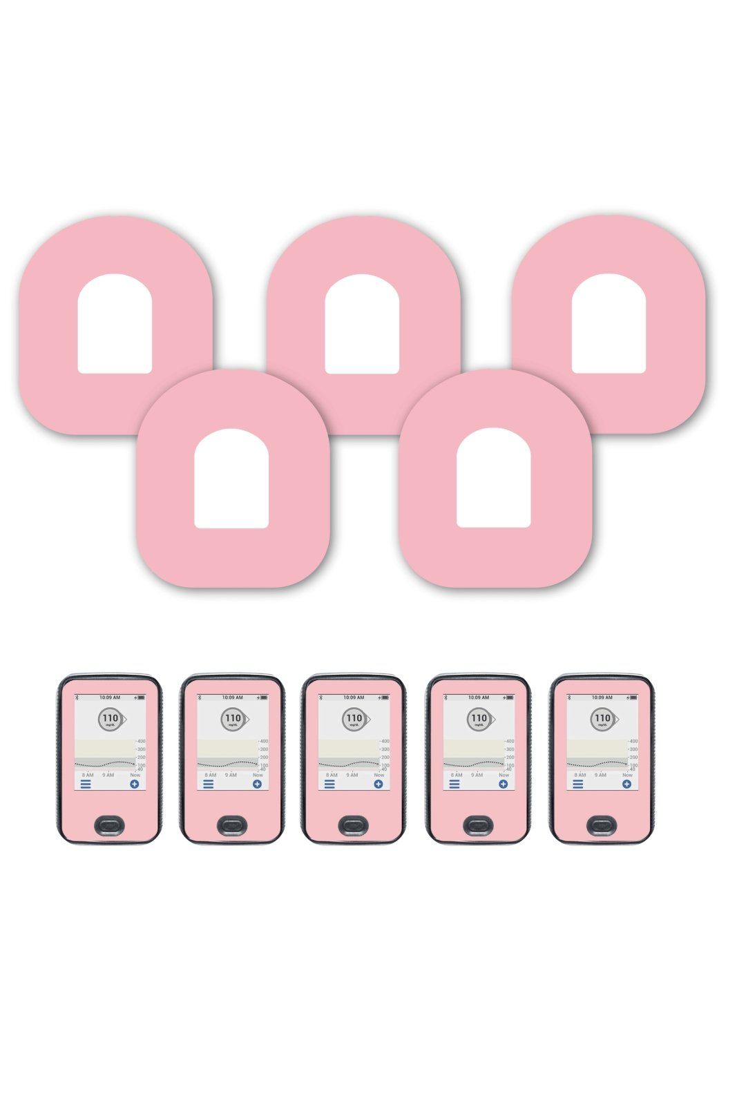 Pink Pastel Patches Matching Set for Omnipod diabetes CGMs and insulin pumps