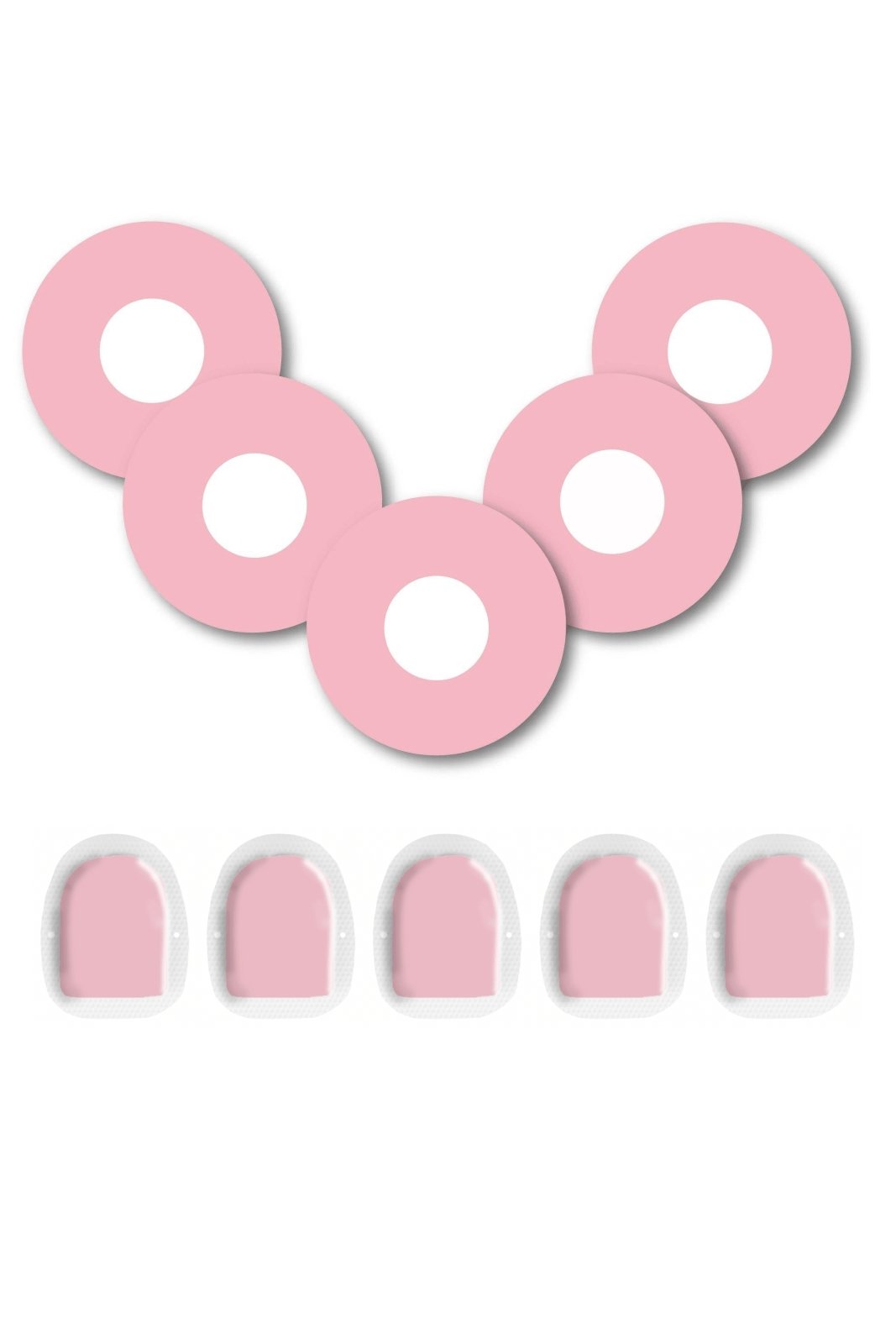 Pink Pastel Patches Matching Set for Freestyle Libre diabetes CGMs and insulin pumps