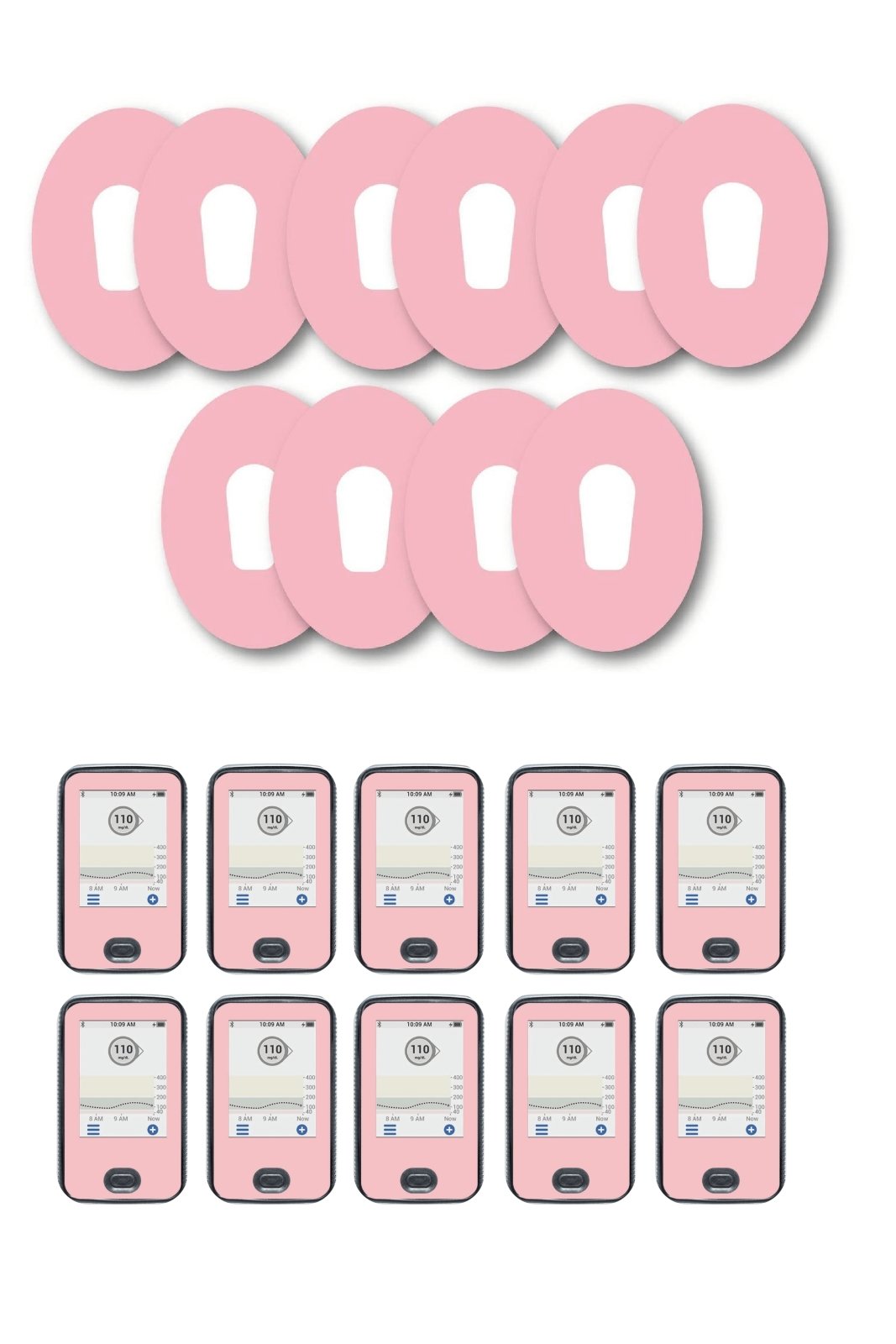 Pink Pastel Patches Matching Set for Dexcom G6 diabetes CGMs and insulin pumps