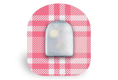 Pink Plaid Patch - Omnipod for Omnipod diabetes CGMs and insulin pumps