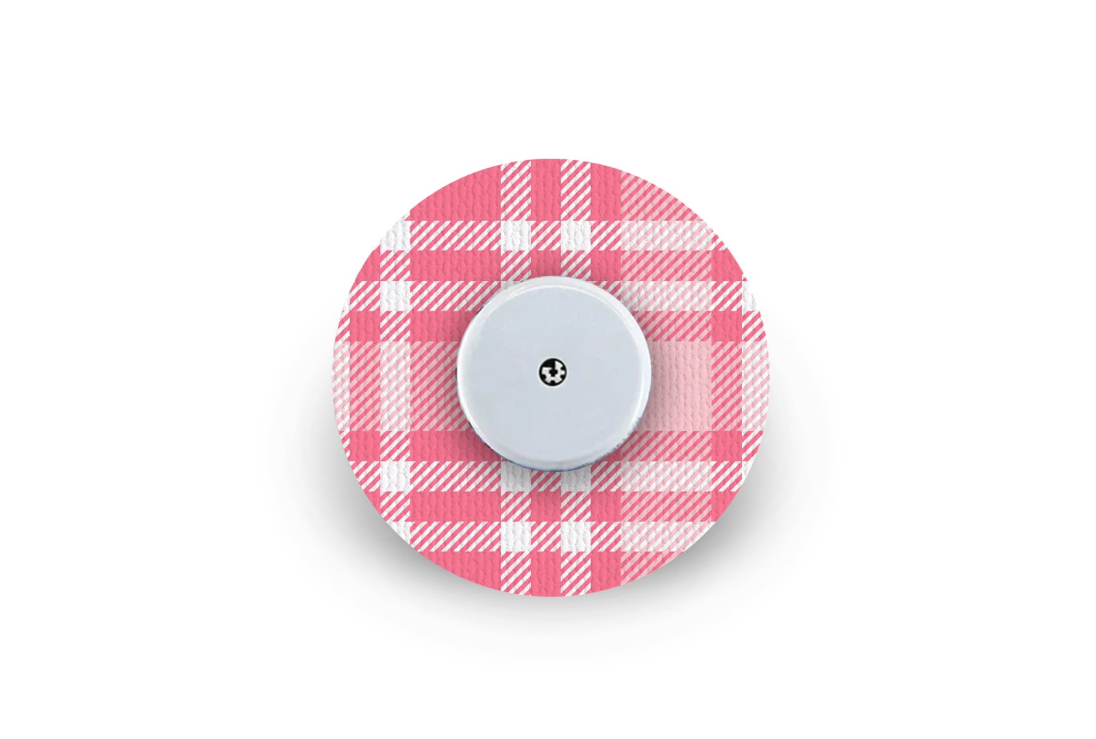 Pink Plaid Patch for Freestyle Libre diabetes CGMs and insulin pumps