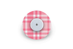 Pink Plaid Patch for Freestyle Libre diabetes CGMs and insulin pumps