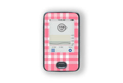 Pink Plaid Sticker for Novopen 4, 5, 6, or Echo diabetes supplies and insulin pumps