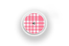 Pink Plaid Sticker - Freestyle Libre 1, 2, or 2+ for diabetes supplies and insulin pumps