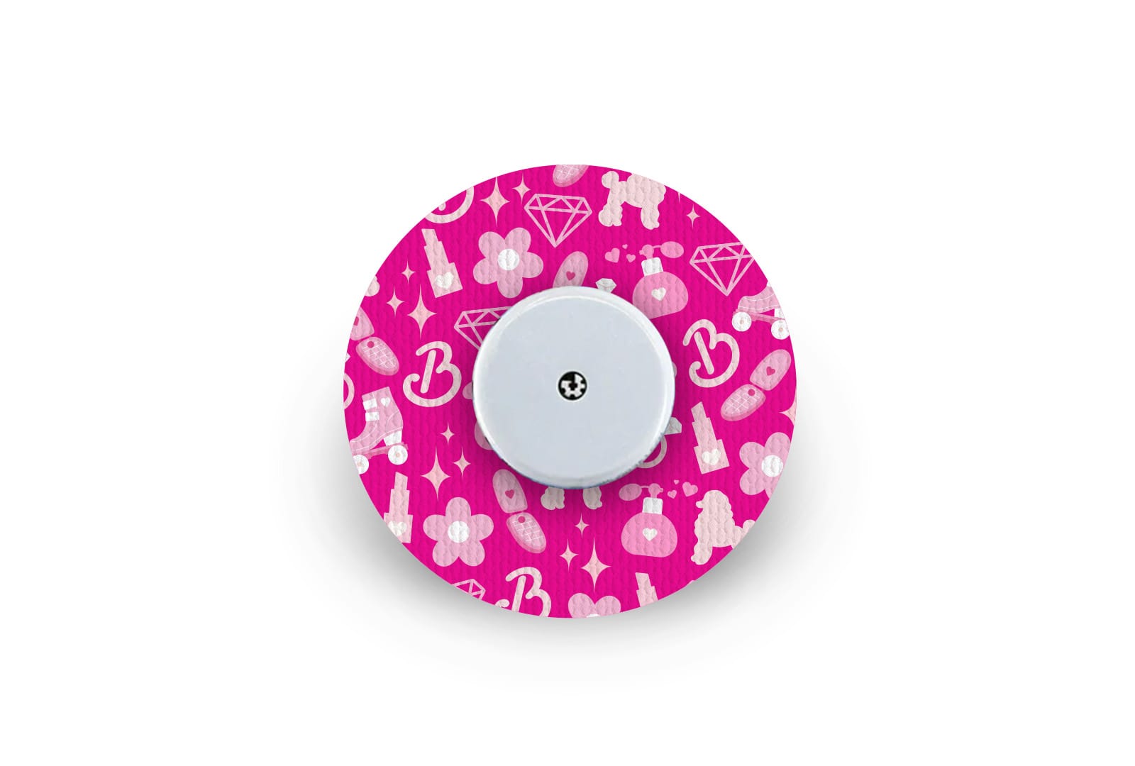 Pink Power Patch for Freestyle Libre diabetes supplies and insulin pumps