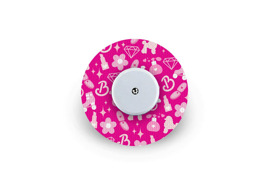 Pink Power Patch for Freestyle Libre diabetes supplies and insulin pumps