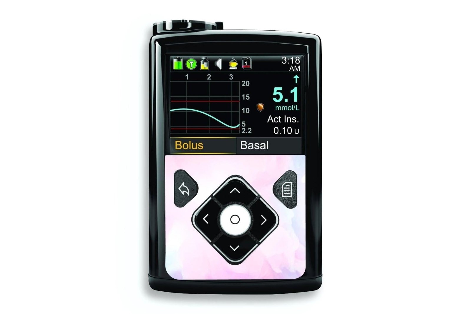 Pink Sky Sticker for Medtronic Minimed 640g, 680g, 780g diabetes CGMs and insulin pumps