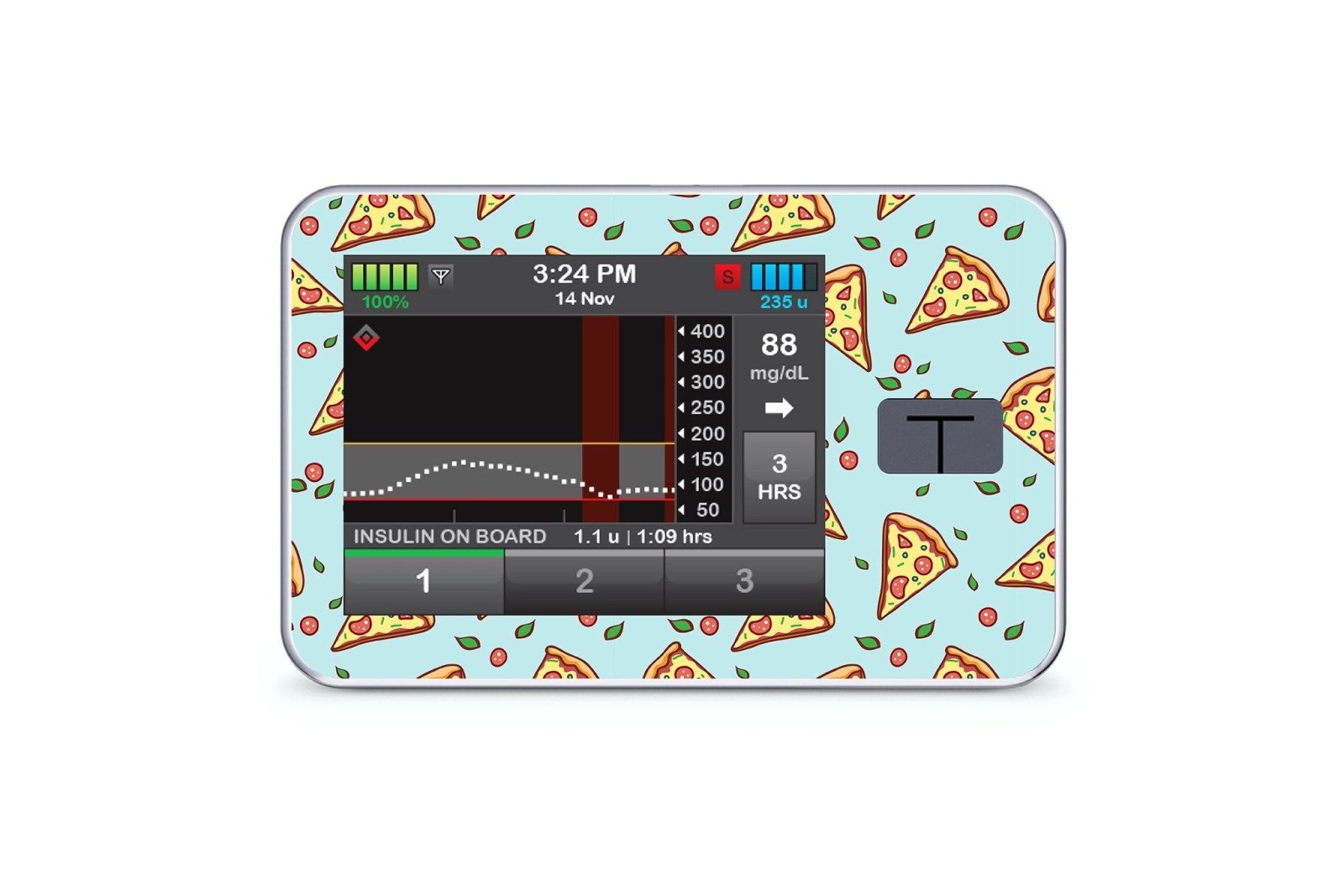 Pizza Sticker - T-Slim for diabetes CGMs and insulin pumps