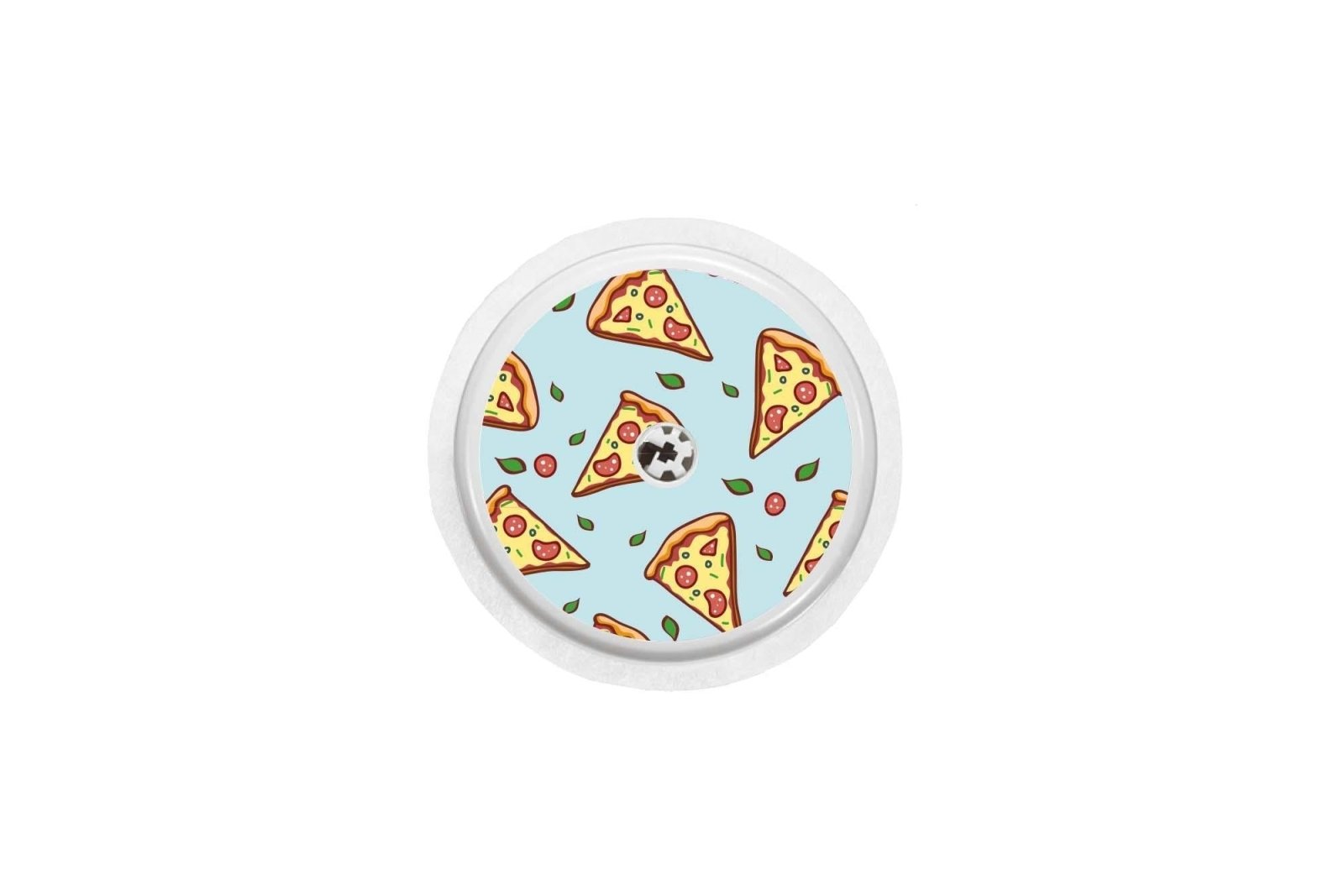 Pizza Sticker for Freestyle Libre 1, 2, or 2+ diabetes CGMs and insulin pumps