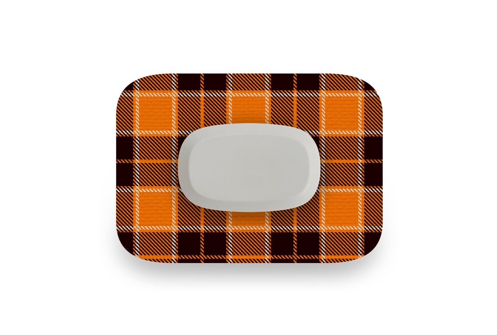Pumpkin Plaid Patch for GlucoRX Aidex diabetes supplies and insulin pumps