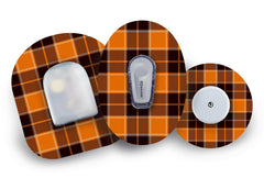 Pumpkin Plaid Patch for Freestyle Libre 2 diabetes supplies and insulin pumps