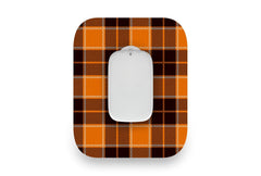 Pumpkin Plaid Patch for Medtrum CGM diabetes supplies and insulin pumps