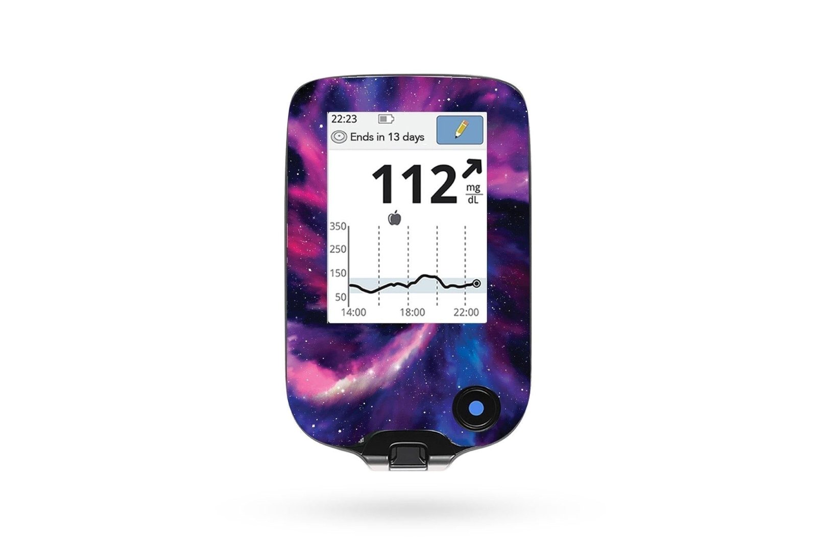Purple Nebula Sticker - Freestyle Libre Reader for diabetes CGMs and insulin pumps