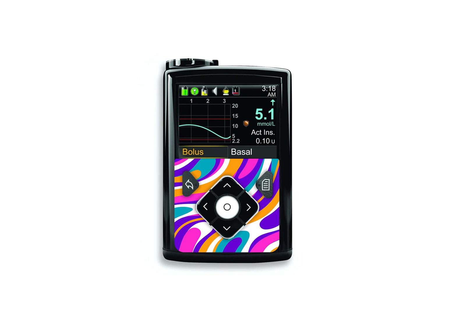 Purple Swirl Sticker for Novopen 4, 5, 6, or Echo diabetes supplies and insulin pumps