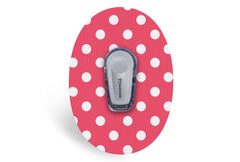 Red Polka Dot Patch - Dexcom G6 / One for Dexcom G6 / One diabetes CGMs and insulin pumps