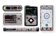 Red Robin Stickers for Novopen 4, 5, 6, or Echo diabetes CGMs and insulin pumps