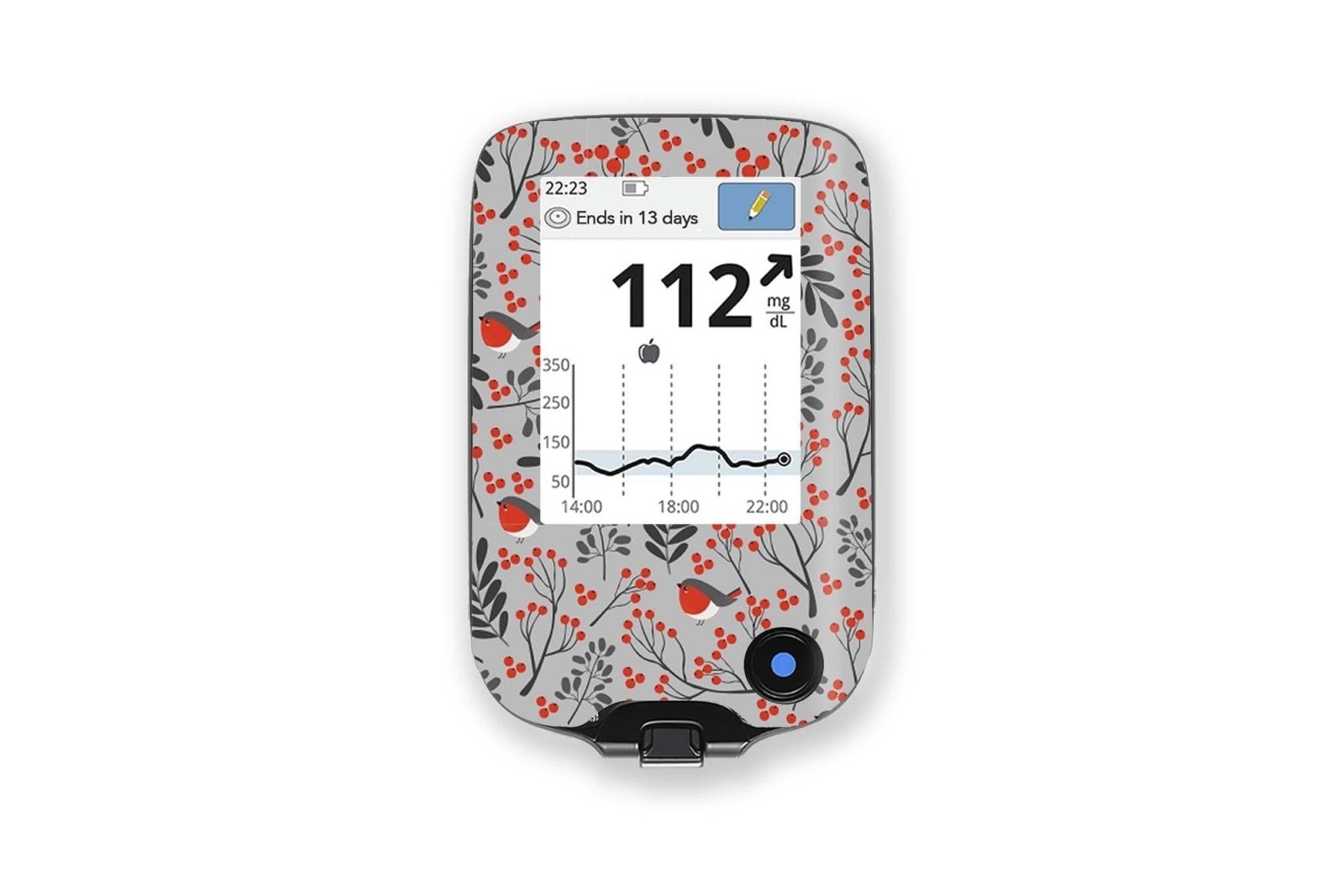 Red Robin Stickers for Freestyle Libre Reader diabetes CGMs and insulin pumps