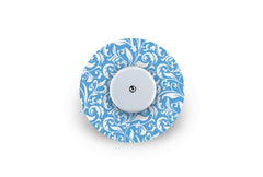 Royal White Flowers Patch for Freestyle Libre 2 diabetes CGMs and insulin pumps