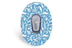 Royal White Flowers Patch for Dexcom G6 / One diabetes CGMs and insulin pumps