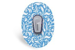 Royal White Flowers Patch for Dexcom G6 / One diabetes CGMs and insulin pumps