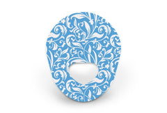 Royal White Flowers Patch for Guardian Enlite diabetes CGMs and insulin pumps