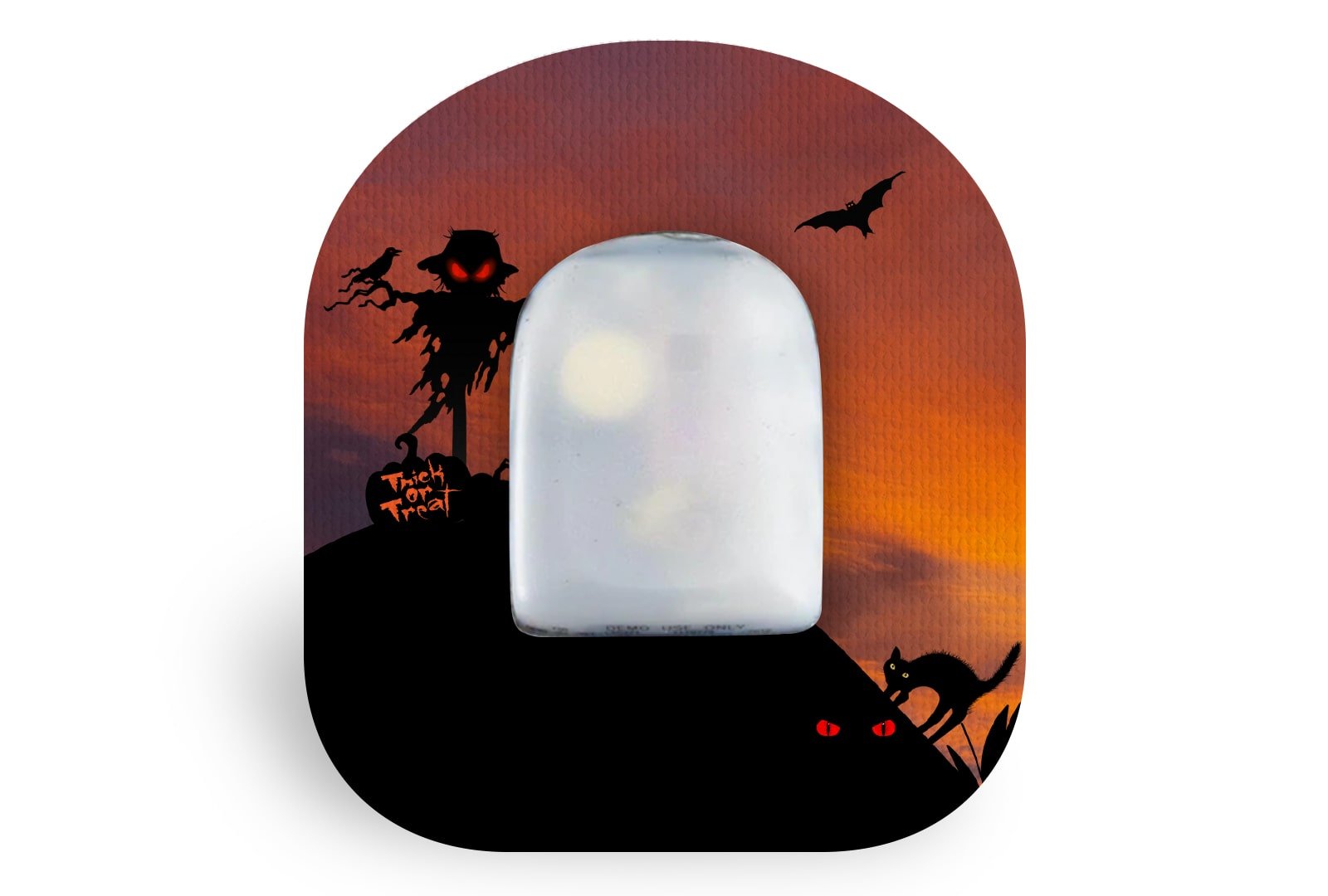 Scary Scarecrow Patch for Omnipod diabetes CGMs and insulin pumps