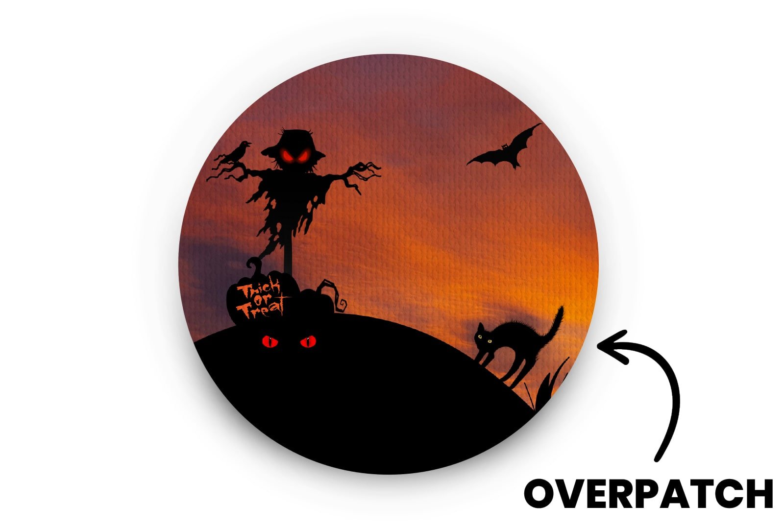 Scary Scarecrow Patch for Freestyle Libre 3 diabetes CGMs and insulin pumps