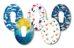 Seaside Patch Pack for Dexcom G6 - 5 Pack diabetes CGMs and insulin pumps