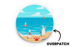 Seaside Seagulls Patch for Overpatch diabetes CGMs and insulin pumps