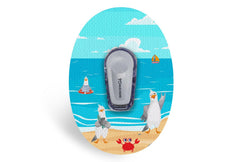 Seaside Seagulls Patch for Dexcom G6 / One diabetes CGMs and insulin pumps