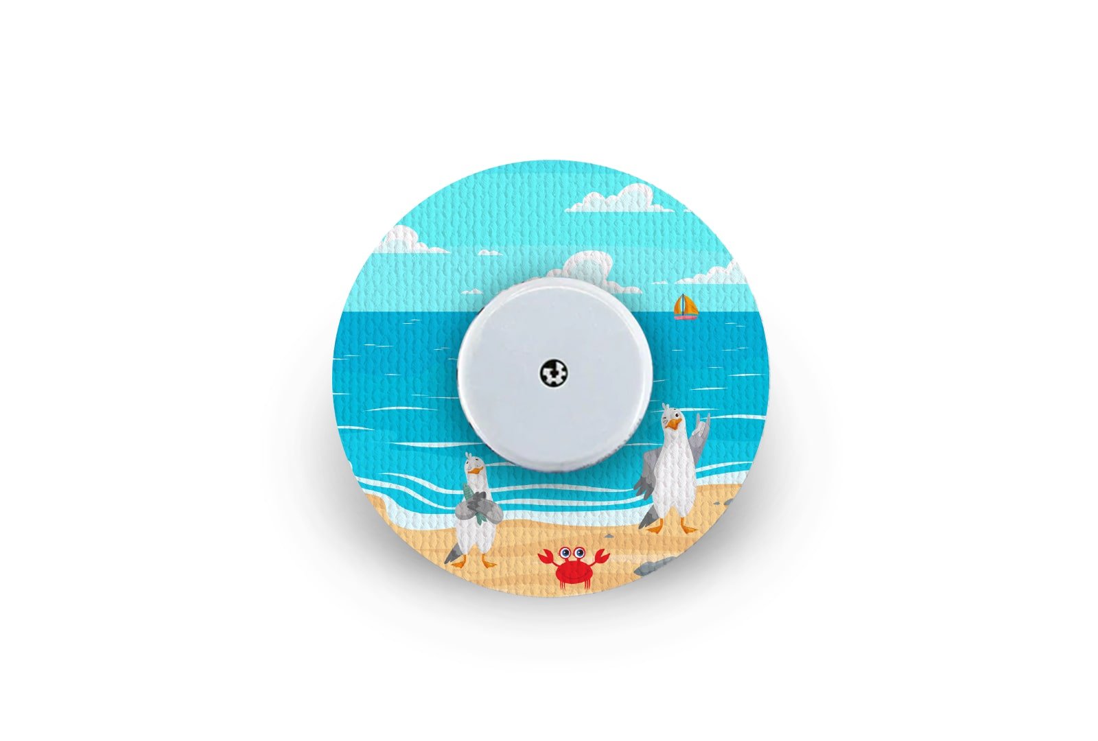 Seaside Seagulls Patch for Freestyle Libre 2 diabetes CGMs and insulin pumps