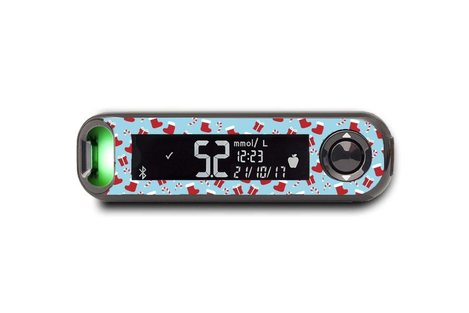 Secret Santa Stickers for Contour Next One diabetes CGMs and insulin pumps