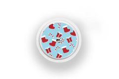 Secret Santa Stickers for Freestyle Libre 1, 2, or 2+ diabetes CGMs and insulin pumps