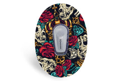 Skulls & Roses Patch - Dexcom G6 / One for Single diabetes supplies and insulin pumps