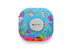 Smiley Shark Patch for Dexcom G7 / One+ diabetes CGMs and insulin pumps