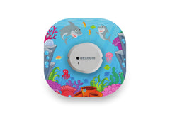 Smiley Shark Patch for Dexcom G7 / One+ diabetes CGMs and insulin pumps