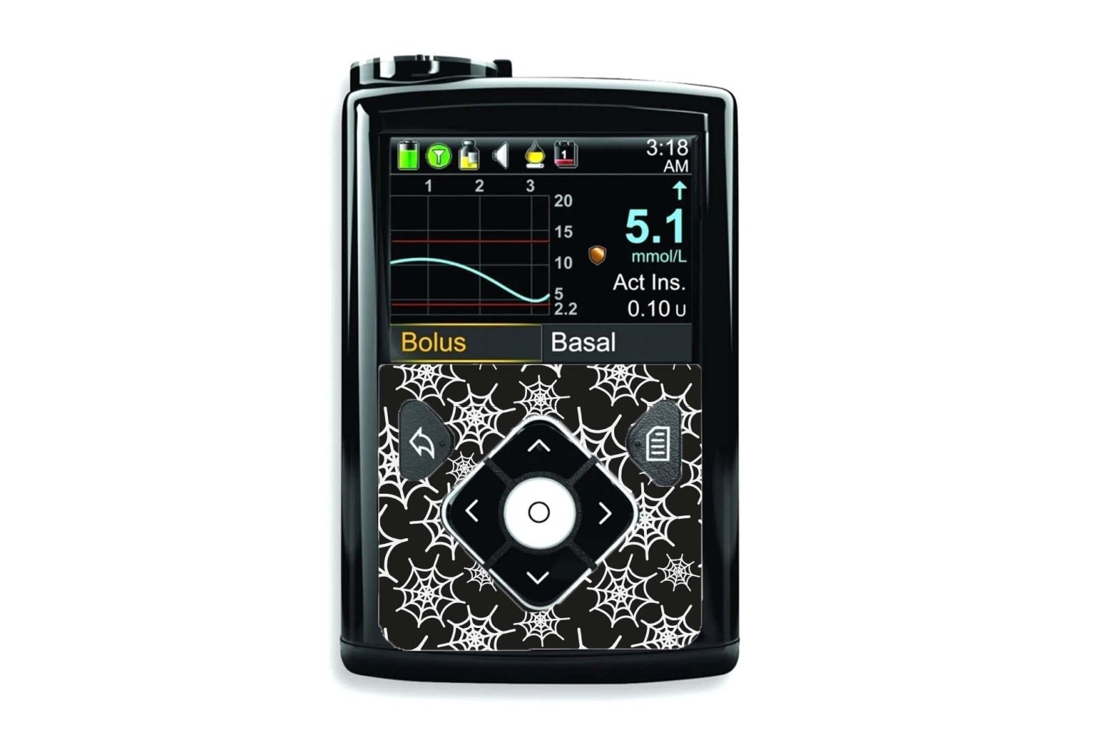 Spider Web Sticker - Medtronic Minimed 640g, 680g, 780g for diabetes CGMs and insulin pumps