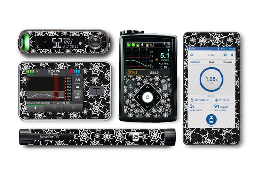 Spider Web Sticker for Novopen 4, 5, 6, or Echo diabetes CGMs and insulin pumps