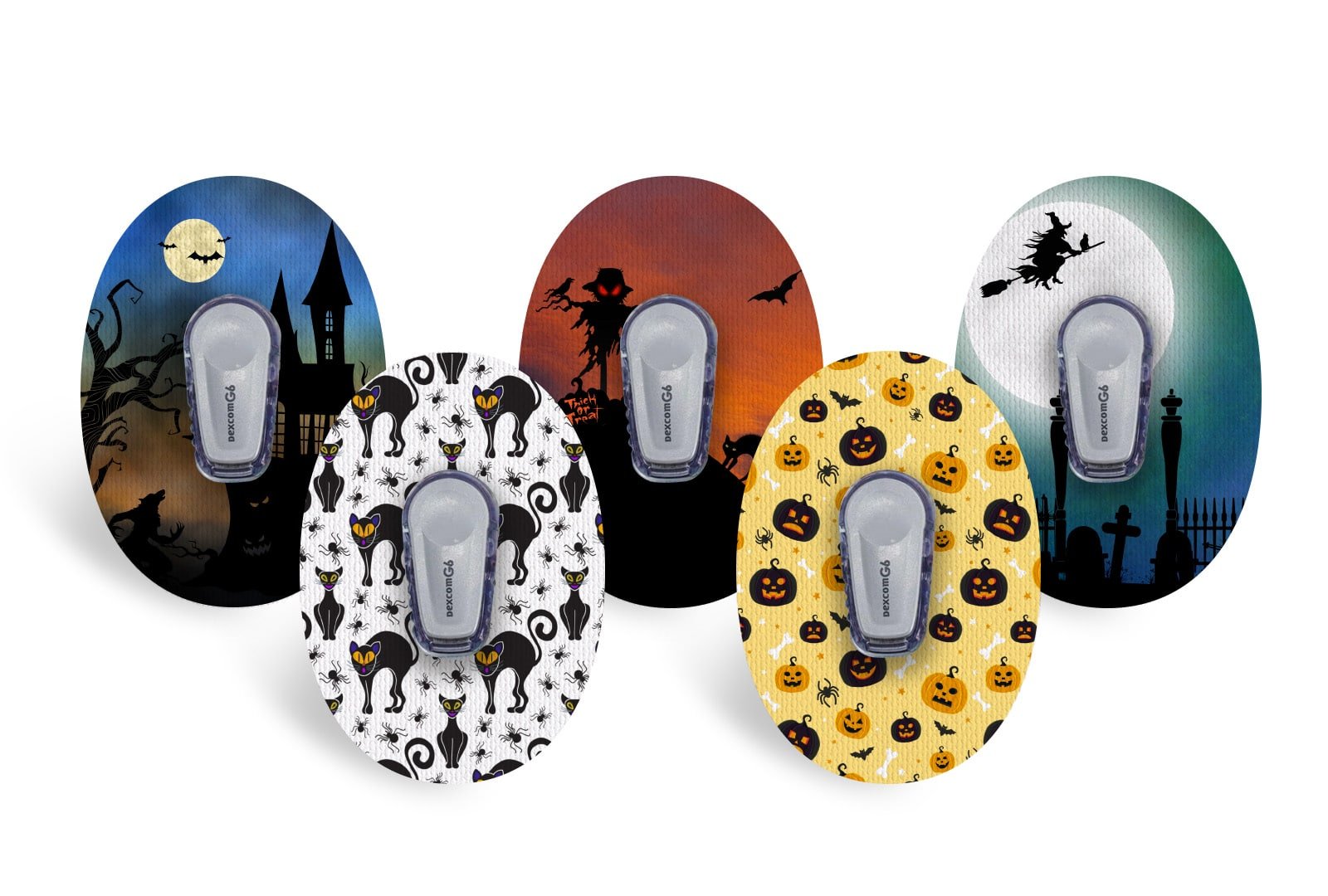 Spooky Patch Pack for Dexcom G6 diabetes CGMs and insulin pumps