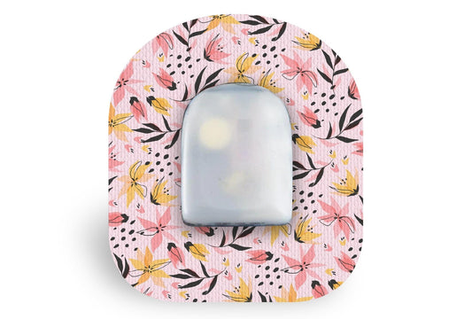 Star Lilies Patch - Omnipod for Single diabetes CGMs and insulin pumps