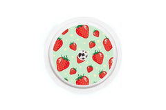 Strawberries Sticker - Freestyle Libre 1, 2, or 2+ for diabetes CGMs and insulin pumps