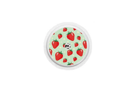 Strawberries Sticker for Freestyle Libre 1, 2, or 2+ diabetes CGMs and insulin pumps