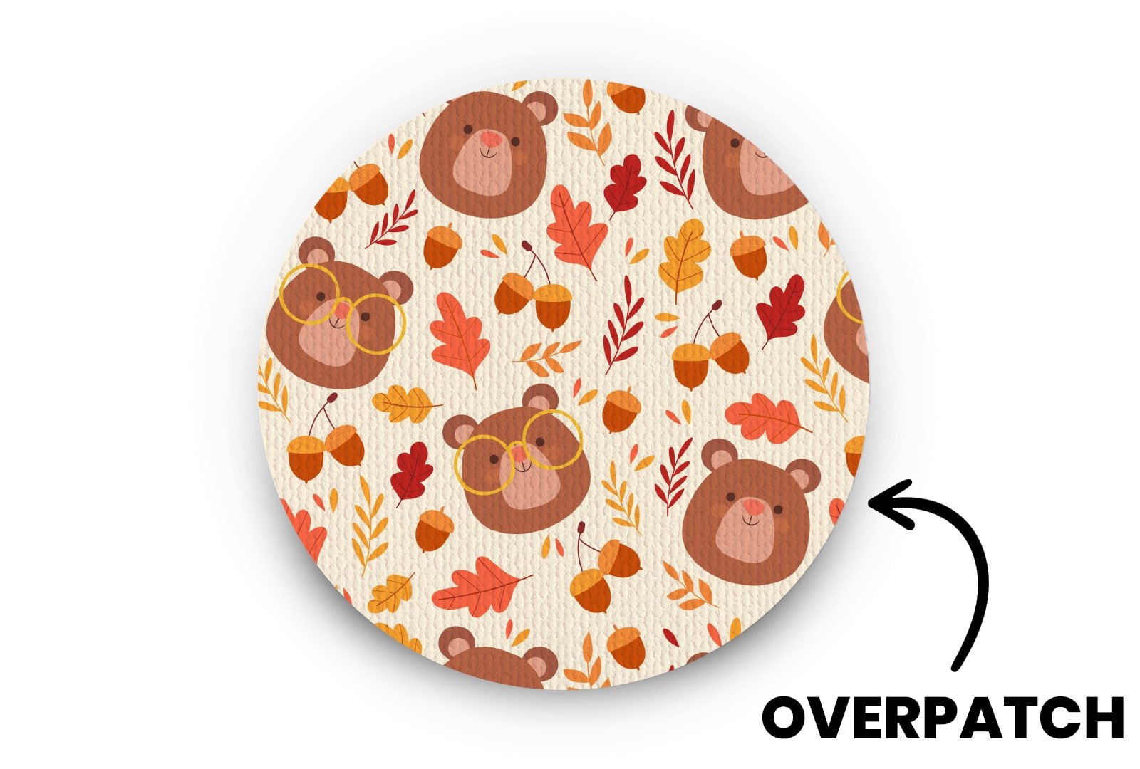 Teddy Bear Patch for Freestyle Libre 3 diabetes CGMs and insulin pumps